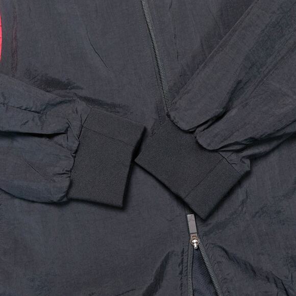 Nike Jordan Black Red Varsity Bomber Jacket Windbreaker Full Zip Mens Size L - Picture 13 of 13